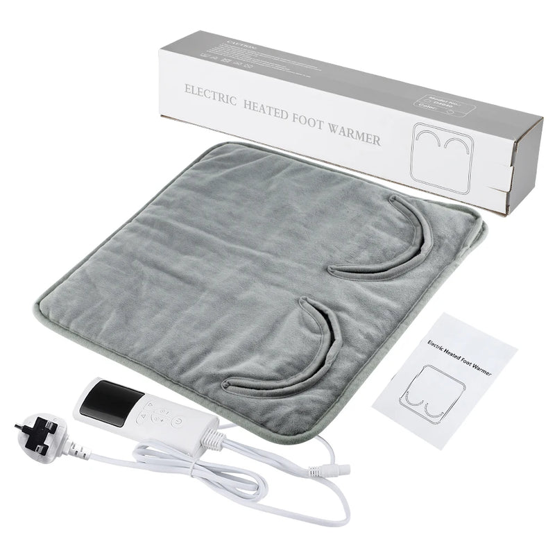 Electric Heating Foot Pad Washable Feet Warmer Household Soft Plush Thermal Heating Blanket Foot Warming Mat Home Office Bedroom