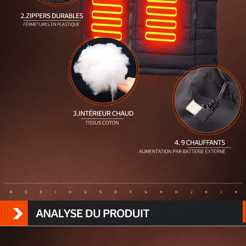 Veste Chauffante 9 Zones – Unisexe