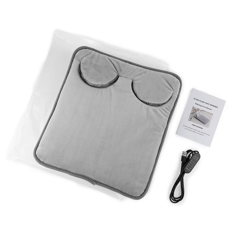 Electric Heating Foot Pad Washable Feet Warmer Household Soft Plush Thermal Heating Blanket Foot Warming Mat Home Office Bedroom