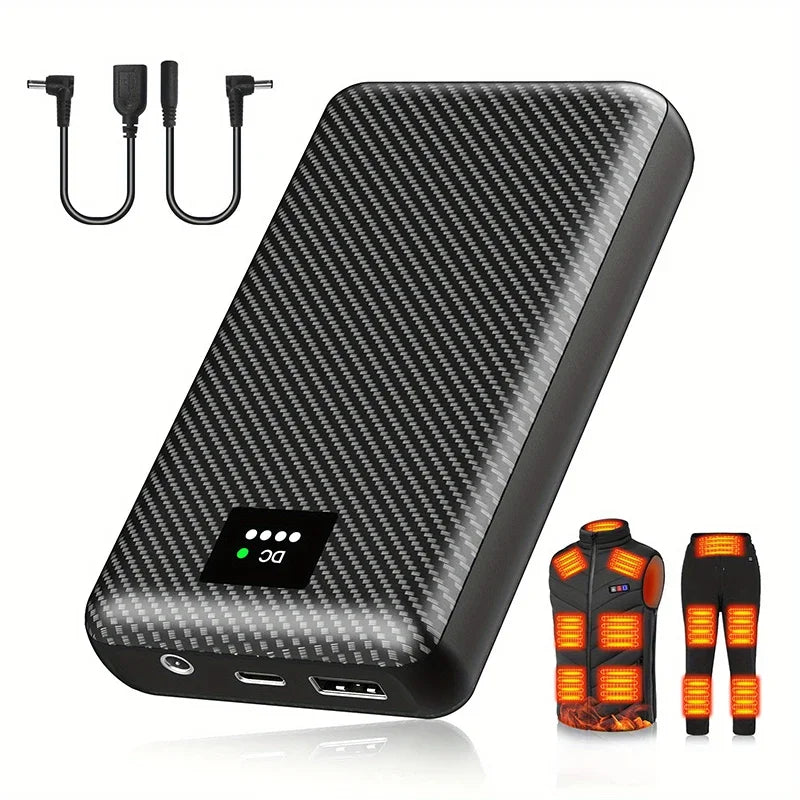 Batterie Externe Haute Capacité pour Vêtements Chauffants – 30 000 mAh