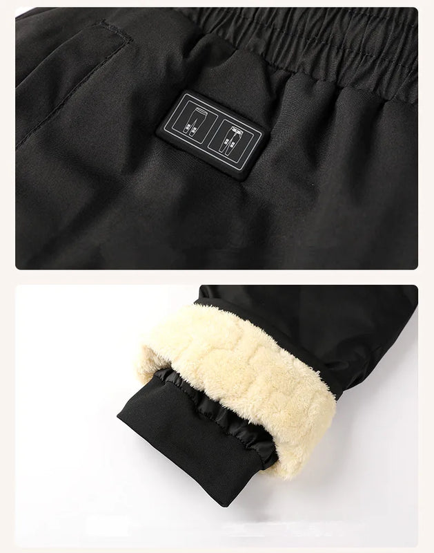 Pantalon chauffant USB 15 zones – Hiver extérieur, anti-froid, épaissi